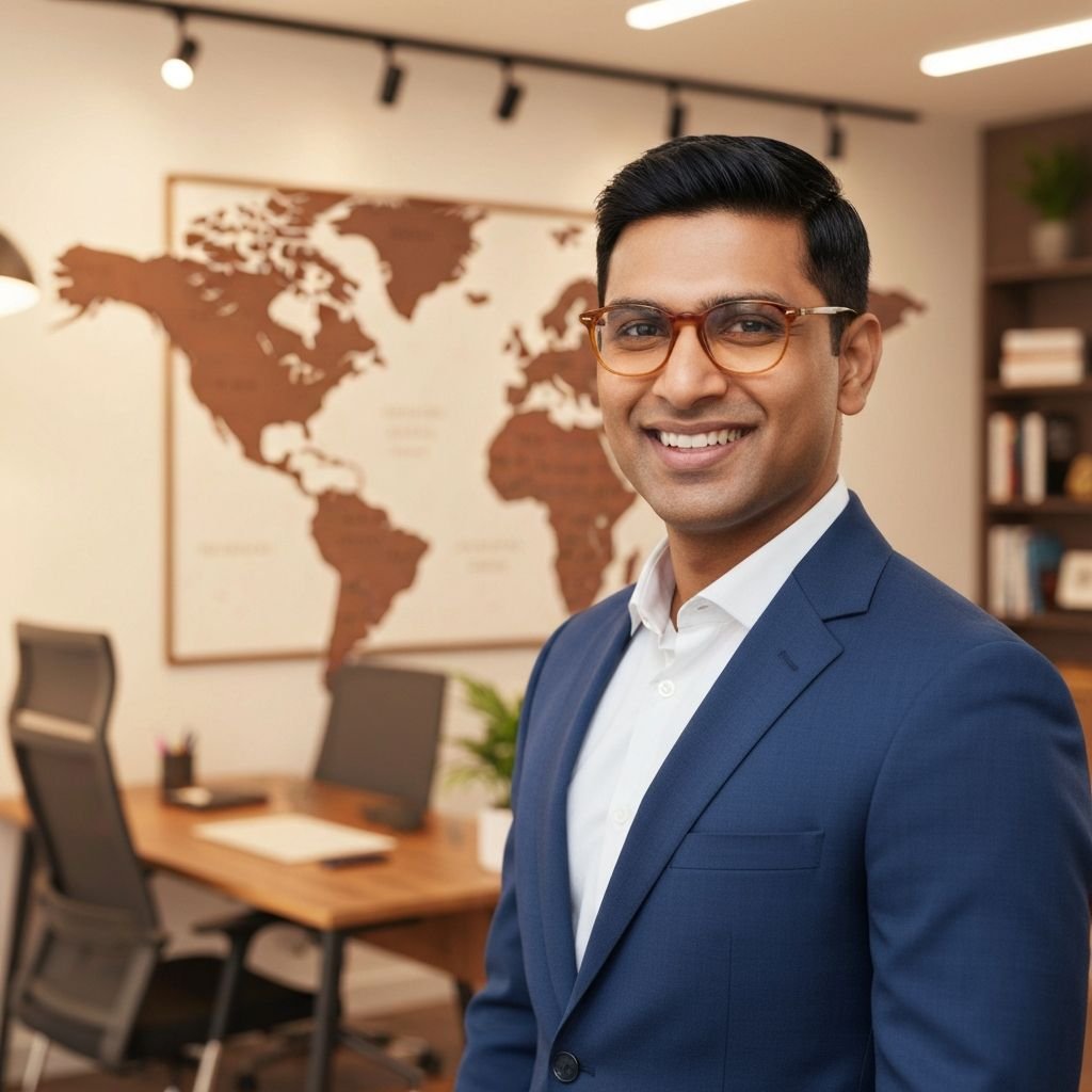 Siddhivinayak Overseas consultant guiding a client through visa documentation